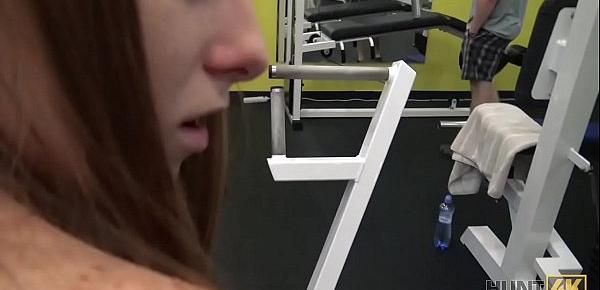  HUNT4K. Naughty guy picks up young hottie and fucks her right in gym
